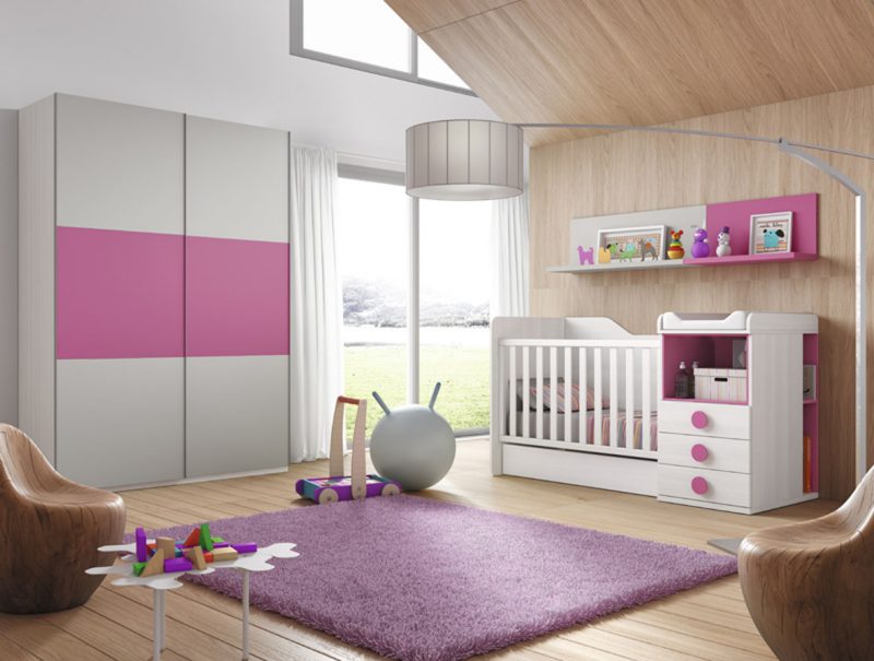 Dormitorio infantil con cuna convertible