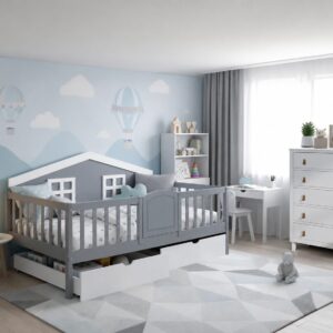CAMA NIDO CASA CON PUERTA
