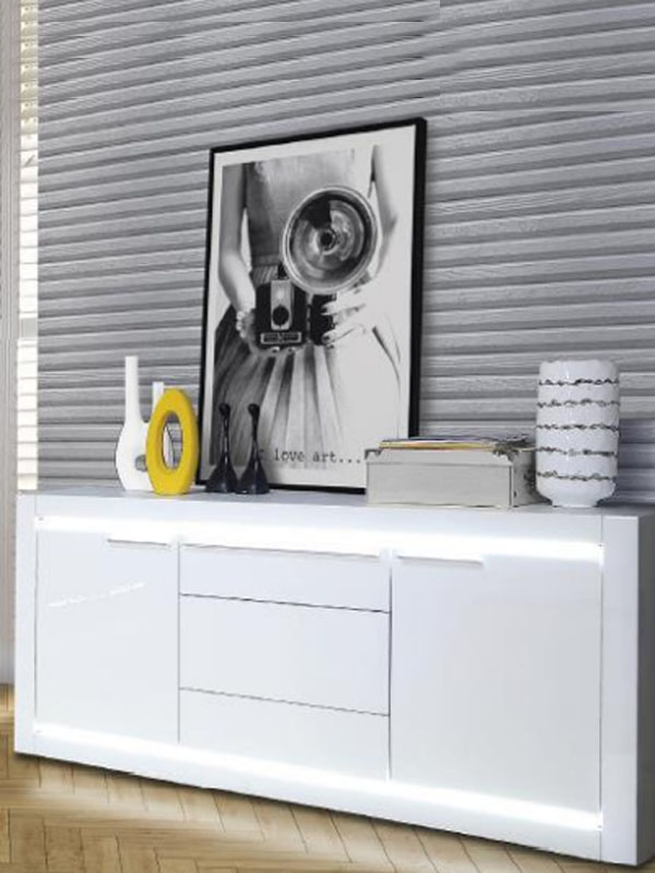 Aparador MODELO L-LIGHT blanco Muebles Toscana
