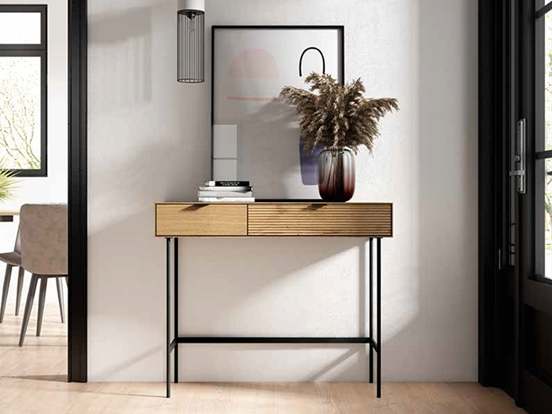 ▷ ELEGANTE CONSOLA MUEBLE RECIBIDOR DE DISEÑO NÓRDICO