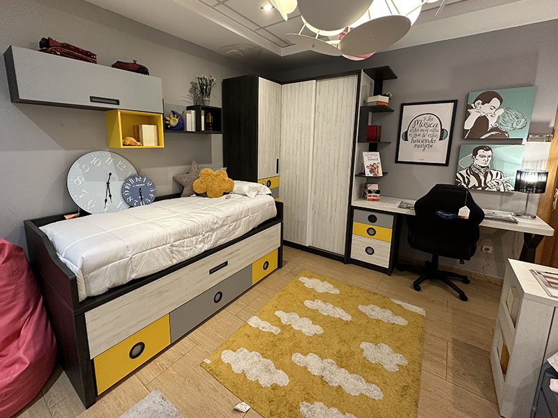 Dormitorio juvenil completo outlet Muebles Toscana