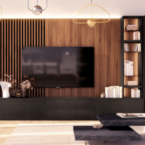 Mueble de salon EN CHAPA NATURAL 03