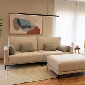 SOFÁ 4 PLAZAS + PUFF