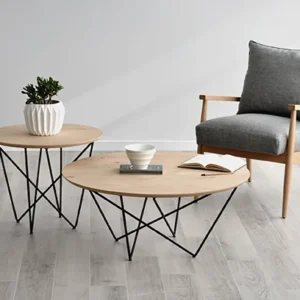 Mesas de centro chapa natural