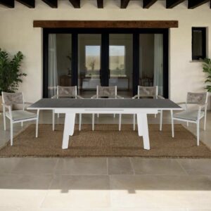 Mesa de jardin extensible