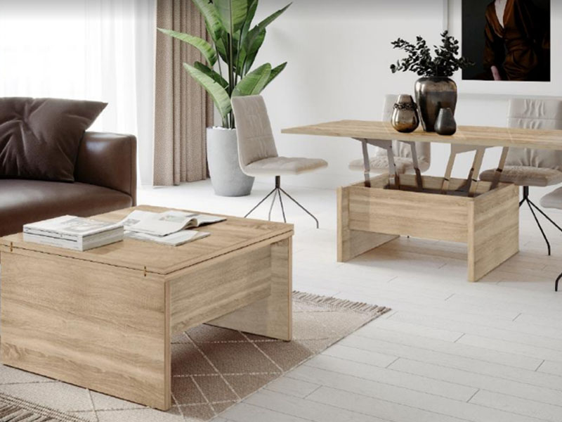 Mesa Auxiliar Sofá Madera de Roble, Mueble