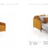 Muebles Toscana sofá cama apertura telescópica