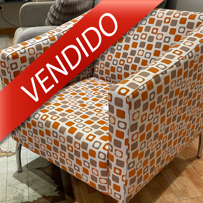 Ventilación irregular Llanura Sillón estampado naranja | Muebles Toscana