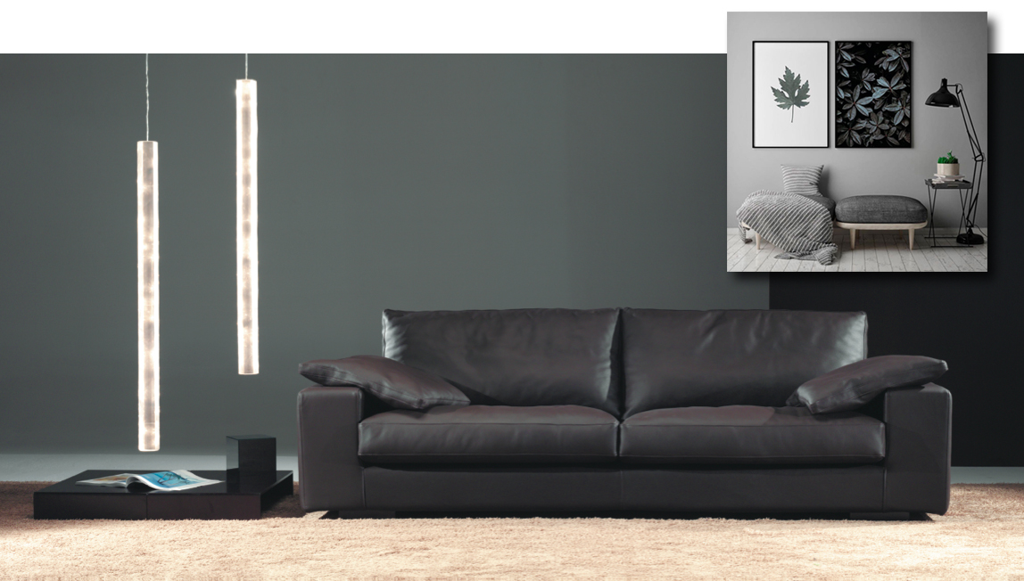 Sofá negro de Muebles Toscana